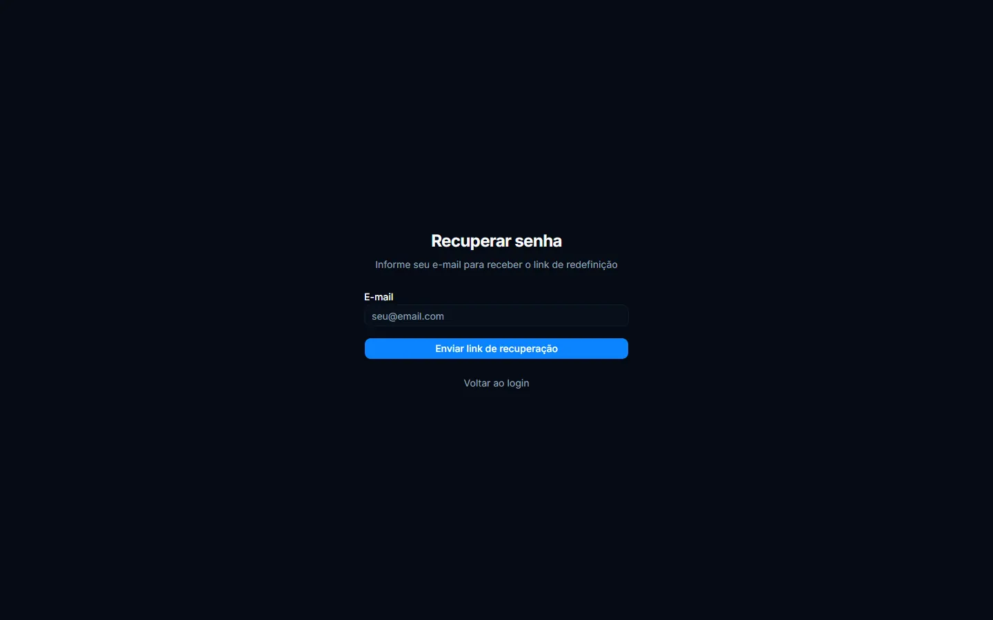 Recuperar senha